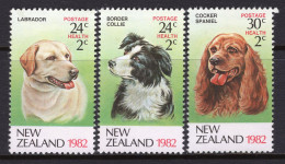 New Zealand 1982 Health - Dogs Set HM (SG 1270-1272) - Ungebraucht