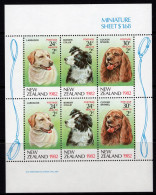 New Zealand 1982 Health - Dogs MS MNH (SG MS1273) - Ungebraucht