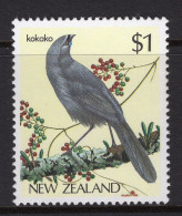 New Zealand 1982-89 Definitives - Native Birds - $1 Kokako MNH (SG 1292) - Ungebraucht