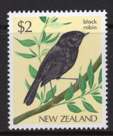 New Zealand 1982-89 Definitives - Native Birds - $2 Chatham Island Robin MNH (SG 1293) - Ongebruikt