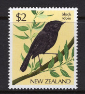 New Zealand 1982-89 Definitives - Native Birds - $2 Chatham Island Robin MNH (SG 1293) - Ongebruikt