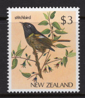 New Zealand 1982-89 Definitives - Native Birds - $3 Stitchbird MNH (SG 1294) - Ongebruikt