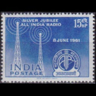 INDIA 1961 - Scott# 342 India Radio 25th. Set Of 1 MNH - Ongebruikt