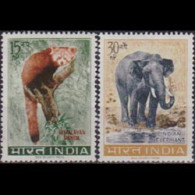 INDIA 1963 - Scott# 363-4 Wildlife 15-30p LH - Ungebraucht