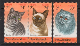 New Zealand 1983 Health - Cats Set HM (SG 1320-1322) - Ongebruikt