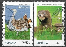 C3933 - Roumanie 2021 - Faune. 2v.obliteres - Used Stamps