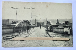 WANDRE «  PONT DU CANAL 1911 » PANORAMA,ANIMÉ. - Herstal