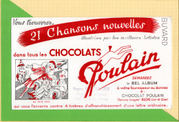 BUVARD & Blotting Paper : Chocolat POULAIN  Chansons Nouvelles . Ma Petitte Folie . Rexpoede - Cocoa & Chocolat