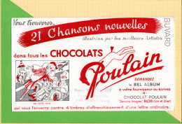 BUVARD & Blotting Paper : Chocolat POULAIN  Chansons Nouvelles . Ma Petitte Folie . Rexpoede - Kakao & Schokolade