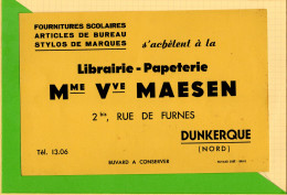 BUVARD & Blotting Paper :Librairie Mme Vve MAESEN DUNKERQUE  - Papelería