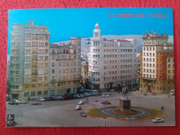 POSTAL POST CARD EL FERROL DEL CAUDILLO LA CORUÑA PLAZA DE ESPAÑA Y MONUMENTO A FRANCISCO FRANCO CARTOLINA CARTE POSTALE - La Coruña