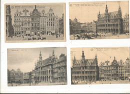 CPA, Lot A ;129 , Lot De 4 Cartes Anciennes De Bruxelles, Grand'place - Places, Squares