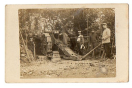 CPA 3377 - MILITARIA - Carte Photo Militaire - Artillerie - Artilleurs & Canon Militaire - LA LOUVIERE ? - Materiaal