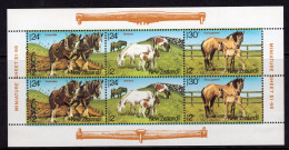 New Zealand 1984 Health - Horses MS HM (SG MS1348) - Ongebruikt