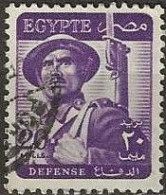 EGYPT 1953 Defence -  20m. - Violet FU - Usados