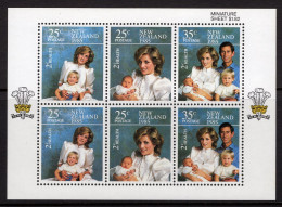 New Zealand 1985 Health - Princes Williamd & Harry MS MNH (SG MS1375) - Ongebruikt