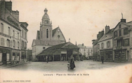 91 - LIMOURS - S17620 - Place Du Marché Et La Halle - Café Commerce - Eglise - Limours