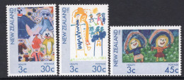 New Zealand 1986 Health - Children's Paintings Set HM (SG 1400-1402) - Unused Stamps
