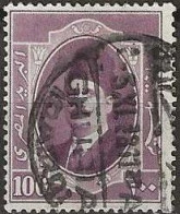 EGYPT 1923 King Fuad I - 100m. - Purple FU - Usados