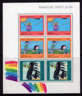 New Zealand 1987 Health - Children's Paintings MS HM (SG MS1436) - Ongebruikt