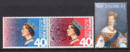 New Zealand 1988 Centenary Of Royal Philatelic Society Of New Zealand Set HM (SG 1448-1449 + Stamp From MS1450) - Ongebruikt