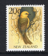 New Zealand 1988-95 Native Birds - 20c Yellowhead MNH (SG 1461) - Ungebraucht