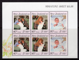 New Zealand 1989 Health - Princess Beatrice MS MNH (SG MS1519) - Ongebruikt