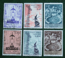 Flugpost Airmail Avion 1967 Mi 517-522 Yv A47-52 Used Gebruikt Oblitere VATICANO VATICAN VATICAAN - Used Stamps