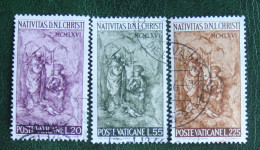 Natale Weihnachten Xmas Noel Kerst 1966 Mi 514-516 Yv 463-465 Used Gebruikt Oblitere VATICANO VATICAN - Gebraucht