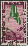 EGYPT 1947 Withdrawal Of British Troops From Nile Delta - 10m - King Farouk Hoisting Flag FU - Usati