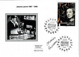 France Fdc 2017 Jeanne Lanvin Signé Par L'Artiste - 2010-2019