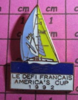 1015a Pin's Pins / Beau Et Rare / SPORTS / VOILE  LE DEFI FRANCAIS AMERICA'S CUP - Voile