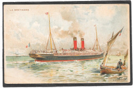 LESSIEUX - Litho - Bateau LA BRETAGNE - Lessieux