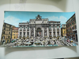 Cartolina  Viaggiata Panoramica "ROMA Fontana Di Trevi" 1961 - Fontana Di Trevi