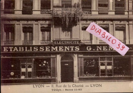 LYON     ( RHONE ) ETABLISSEMENTS G. NEMOS . ELECTRICITE . RUE DE LA CHARITE . ( DEVANTURE ) - Magasins