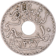 Monnaie, Tunisie, 10 Centimes, 1919 - Tunisia