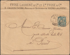 France 1892. Enveloppe Entier Postal Timbré Sur Commande. De Cette / Sète à Paris. Bâches, Tentes, Toiles écrues - Textile