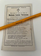 Bidprentje MAESTRICK MADAME LOUISE VERMASSE ° 1814 En Overleden Te Quiévrain 3/12/1879, Weduwe FRANCOIS DORGE - Religión & Esoterismo