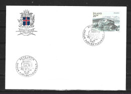 ISLANDE. N°697 De 1991 Sur Enveloppe 1er Jour. Icebergs. - Autres & Non Classés