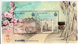 San Marino - 2018 - San Marino Jinja - First Official Shinto Temple In Europe - Mint Souvenir Sheet - Unused Stamps