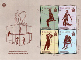 San Marino - 2022 - Memorial Artwork For The Health Emergency - Mint Souvenir Sheet - Nuovi