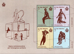 San Marino - 2022 - Memorial Artwork For The Health Emergency - Mint Souvenir Sheet - Nuevos