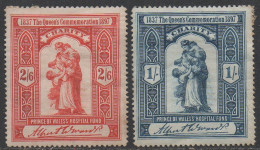 GB - ERINNOPHILIE - PRINCE OF WALES HOSPITAL / 1897 2 VIGNETTES - CINDERELLAS  (ref T2172) - Werbemarken, Vignetten