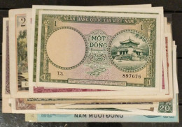 Completed Collection Of 36 South Viet Nam Mostly UNC Banknote Notes Using In Vietnam 1951 - 1975  / - Viêt-Nam