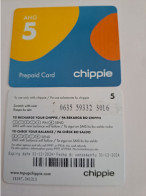 CURACAO PREPAID / CHIPPIE PREPAID CARD  ANG 5,- ,- DATE -31-12-2024 / USED CARD     **13608 ** - Antillas (Nerlandesas)