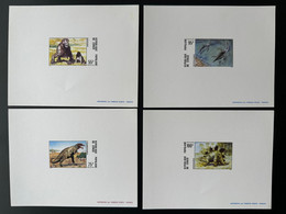 Congo 1975 Mi. 492 - 495 Epreuve De Luxe Proof Dinosaures Dinosaurier Dinosaurs Stegosaurus Cryptocleidus Tyrannosaurus - Preistorici
