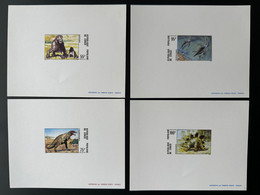 Congo 1975 Mi. 492 - 495 Epreuve De Luxe Proof Dinosaures Dinosaurier Dinosaurs Stegosaurus Cryptocleidus Tyrannosaurus - Nuovi