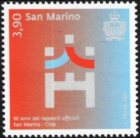 San Marino - 2021 - 50 Years Of Official Relations With China - Mint Stamp - Nuovi