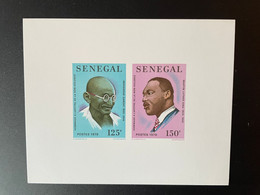 Sénégal 1977 Mi. 666 - 667 Epreuve De Luxe Proof Mohandas Mahatma Gandhi Inde India Martin Luther King - Sénégal (1960-...)