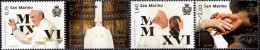 San Marino - 2016 - Jubilee Of Mercy - Mint Stamp Set With Golden Folio Imprint - Ungebraucht